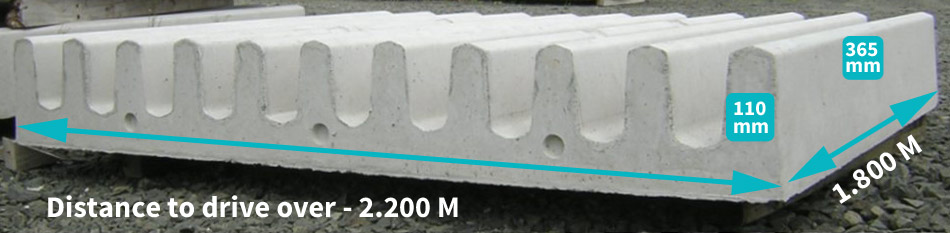 Cattle stop specifications for one unit